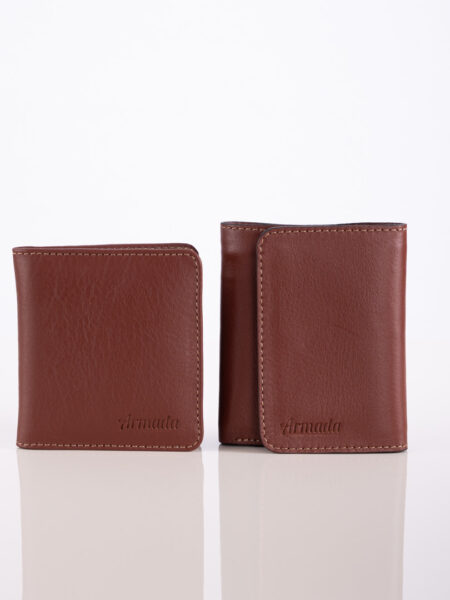 Duo Portefeuille & Porte cartes marron