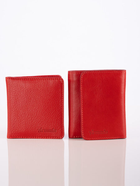 Duo Portefeuille & Porte cartes rouge